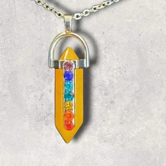 Orange Topaz Chakra Pendant - Picture 1 of 6